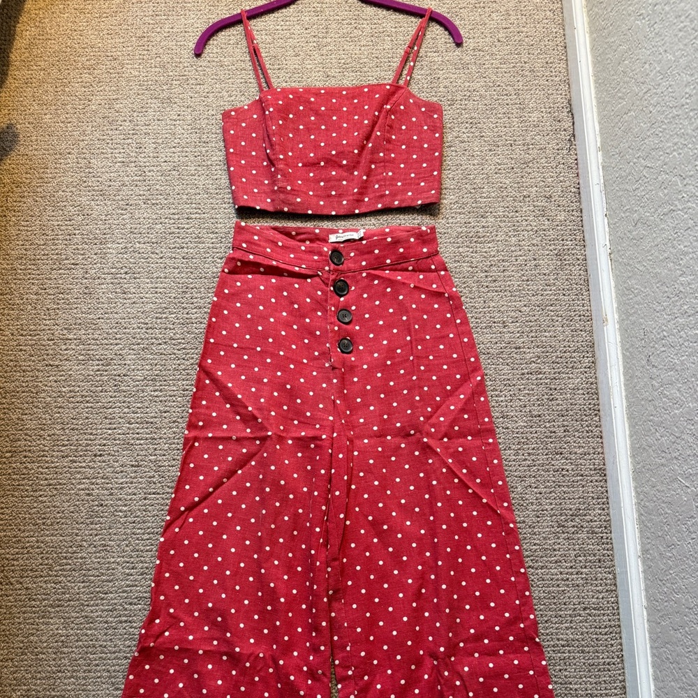 Red/Pink Polka Dot Women's Set